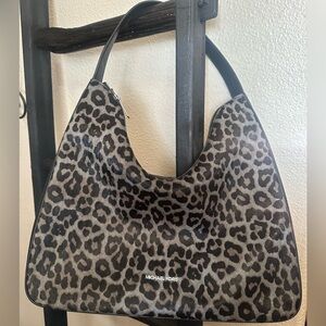 Michael Kors leopard grey shoulder bag